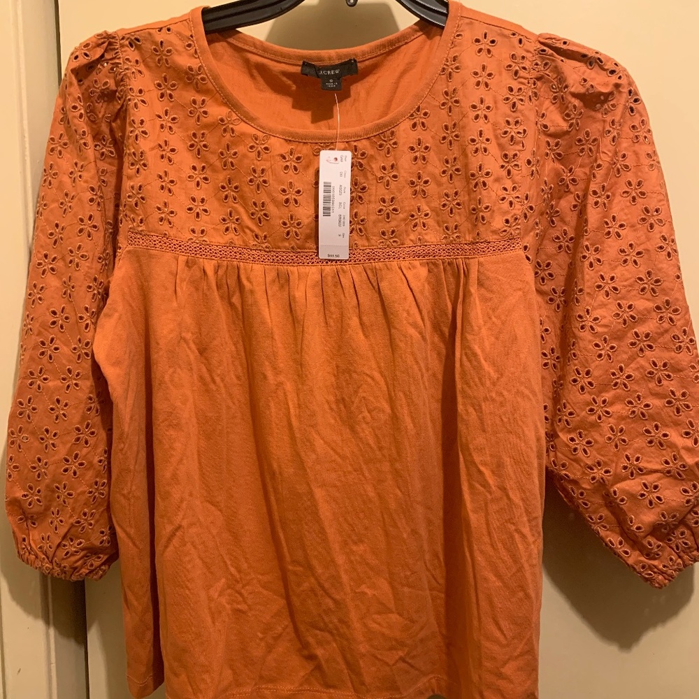 Sold NWT J CREW blouse eyelet - Picture 4 of 6